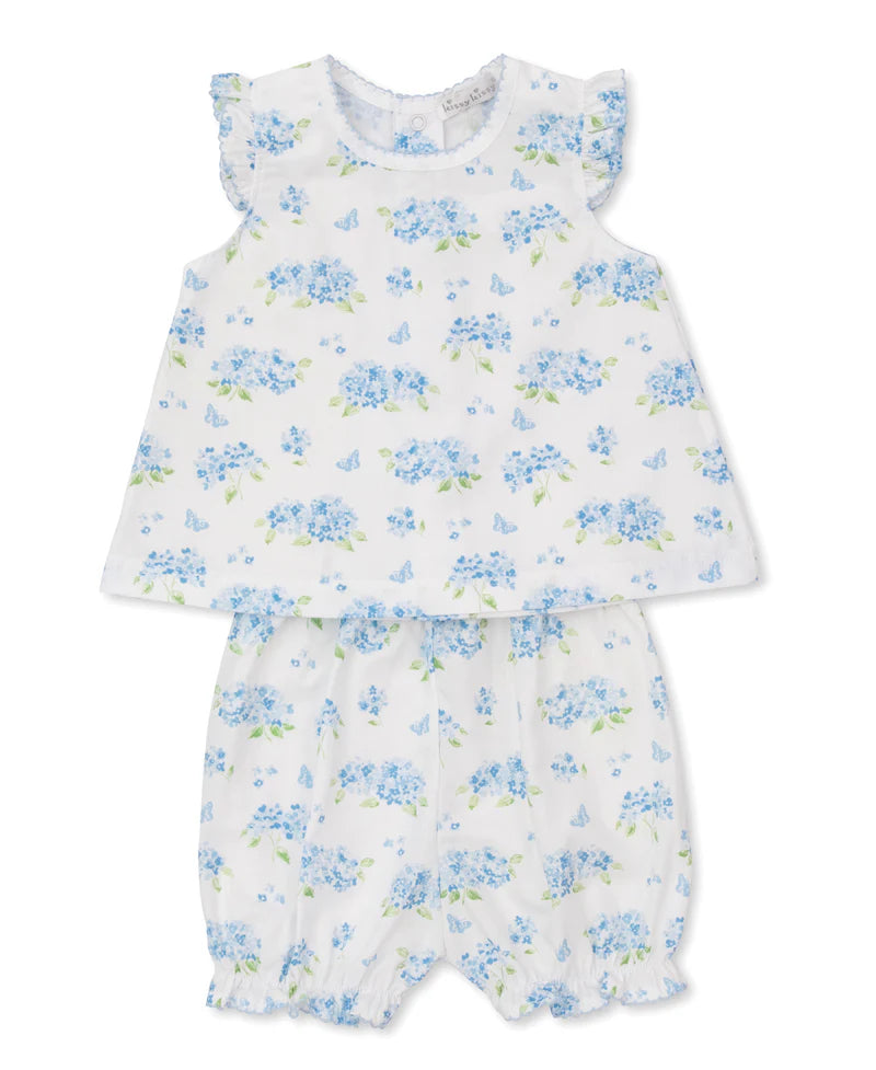 Baby Heavenly Hydrangeas Woven Sunsuit