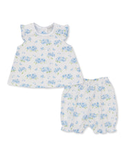 Load image into Gallery viewer, Baby Heavenly Hydrangeas Woven Sunsuit
