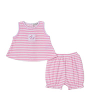 Load image into Gallery viewer, Whale Pods Pink Terry Sunsuit Set
