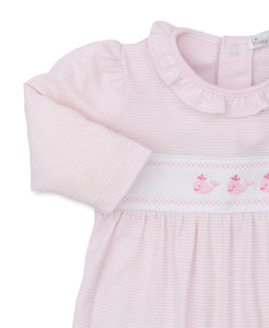 Classic Treasures Whale Footie- Pink