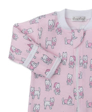 Load image into Gallery viewer, Pack of Pups Zip Footie- Pink
