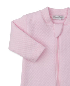 Pack of Pups Jacquard Zip Footie- Pink