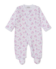 Load image into Gallery viewer, Whale Pods Pink Footie with Zipper
