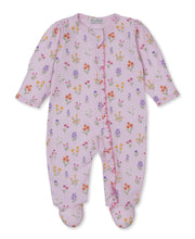 Load image into Gallery viewer, Baby onesie with floral pattern on a white background

