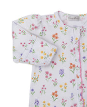 Load image into Gallery viewer, Summer Wildflowers White Footie with Zip
