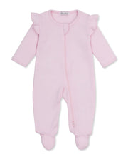 Load image into Gallery viewer, Pink Baby Blessings Jacquard Zip Footie
