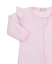 Load image into Gallery viewer, Pink Baby Blessings Jacquard Zip Footie
