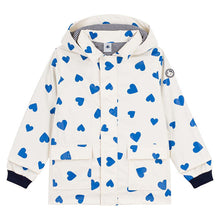 Load image into Gallery viewer, Petit Bateau Raincoat - Blue Hearts
