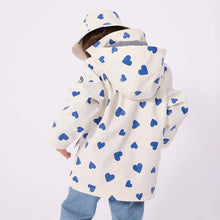 Load image into Gallery viewer, Petit Bateau Raincoat - Blue Hearts
