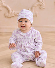 Load image into Gallery viewer, Lilac Love Smocked Footie
