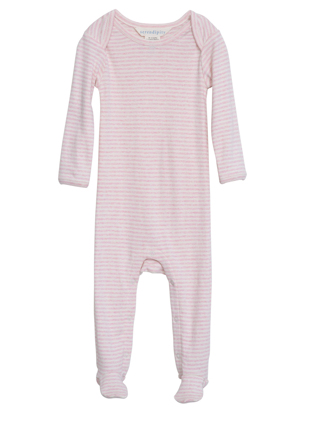 Rosebud Striped Newborn Footie