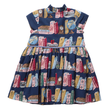 Load image into Gallery viewer, Girls Fatima Dress - Bookshelf

