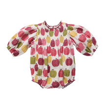 Load image into Gallery viewer, Baby Girls Stevie Puff Sleeve Bubble - Pink Delicious Apples
