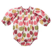 Load image into Gallery viewer, Baby Girls Stevie Puff Sleeve Bubble - Pink Delicious Apples
