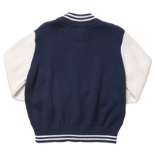 Load image into Gallery viewer, Boys Varsity Zip Sweater - Navy
