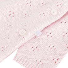 Load image into Gallery viewer, Baby Girl Knit Long Sleeve Romper with Floral Collar
