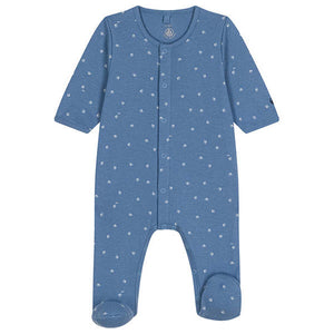 Baby Front Snap Paw Print Footie