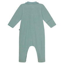 Load image into Gallery viewer, Velour Collared Footie- Green
