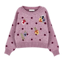 Load image into Gallery viewer, Malva Flower Jacquard Knit Sweater and Pant Set
