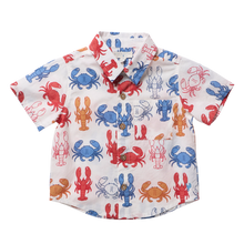 Load image into Gallery viewer, Boys Jack Shirt - Lobsters and Crabs
