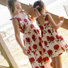 Load image into Gallery viewer, Pink Stripe Hydrangeas Via Dress
