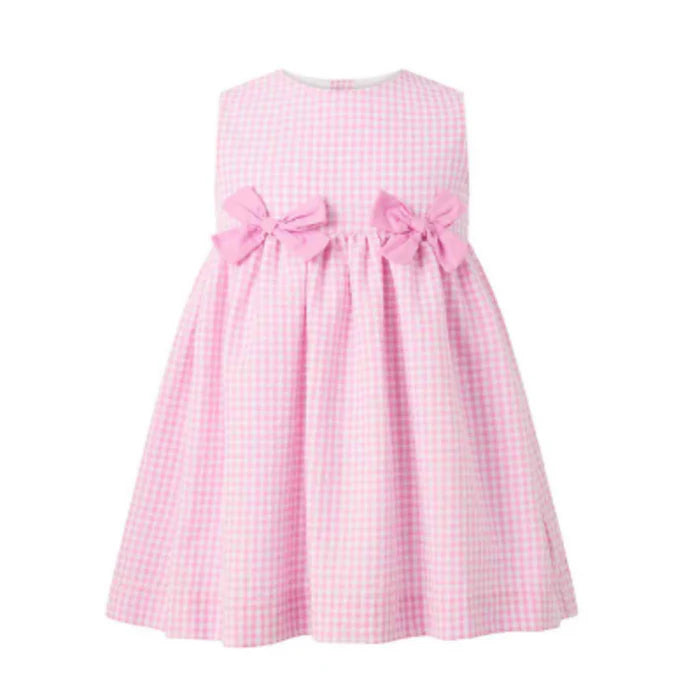 Gingham Check Bow Dress and Bloomer Set