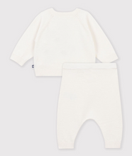 Load image into Gallery viewer, Baby 2 Piece Cream Dog Knit Sweater and Pants
