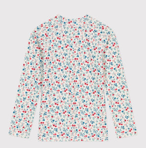 Petit Bateau Long Sleeve Floral Rashguard