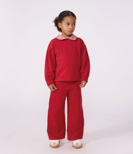 Load image into Gallery viewer, Girls Sweatshirt with Stripe Collar
