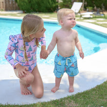 Load image into Gallery viewer, Baby Boys Swim Trunk - Blue Regatta
