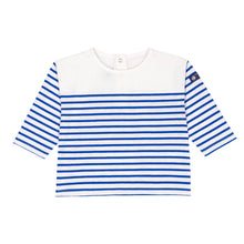 Load image into Gallery viewer, Baby Long Sleeve Blue Stripe Tee
