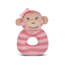 Load image into Gallery viewer, Maggie Monkey Teething Rattle
