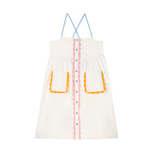 Load image into Gallery viewer, White Strappy Scalloped Dress

