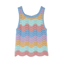 Load image into Gallery viewer, Sleeveless Multicolor Crocheted Top
