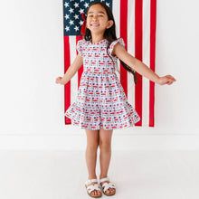 Load image into Gallery viewer, Classic Americana Ruffle Dress
