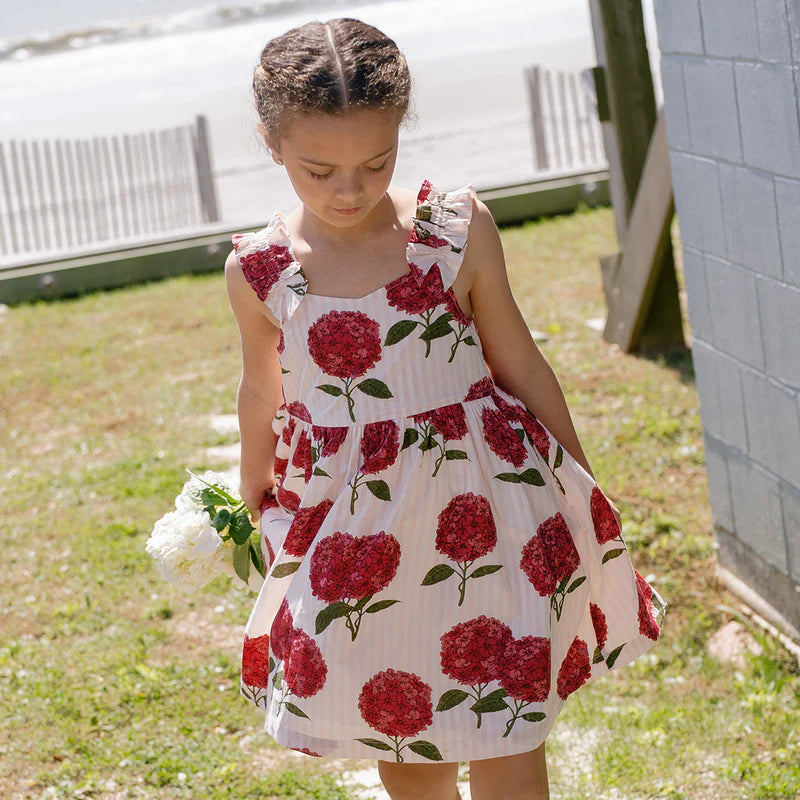 Pink Stripe Hydrangeas Via Dress