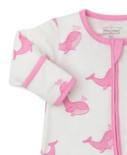 Load image into Gallery viewer, Whale Antics Zip Footie- Pink
