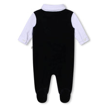 Load image into Gallery viewer, Baby Overalls with Bowtie and Velvet Vest
