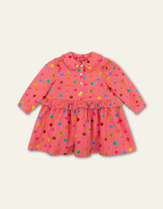 Baby Dirkje Long Sleeve Polka Dot Dress