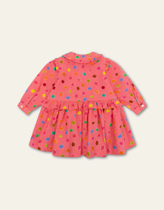 Baby Dirkje Long Sleeve Polka Dot Dress