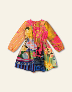 Danne Long Sleeve Abstract Print Dress