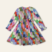 Load image into Gallery viewer, Colorful checkered dress on a white background
