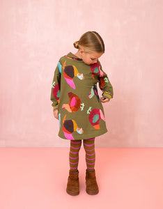 Daizy Long Sleeve Hooded Chicken Dress