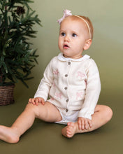 Load image into Gallery viewer, Baby Cardigan Sweater with Pink Bows
