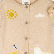 Load image into Gallery viewer, Chicken Little Embroidered Sweater Baby Cardigan (Organic)
