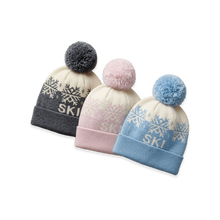 Load image into Gallery viewer, Ski Day Knit Baby Beanie Hat (Organic Cotton)
