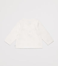 Load image into Gallery viewer, White Pointelle Heart Cardigan
