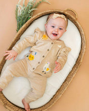 Load image into Gallery viewer, Chicken Little Embroidered Sweater Baby Cardigan (Organic)
