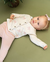 Load image into Gallery viewer, Baby Cardigan Sweater with Pink Bows
