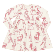 Load image into Gallery viewer, Vintage Rose Horses Steph Dress
